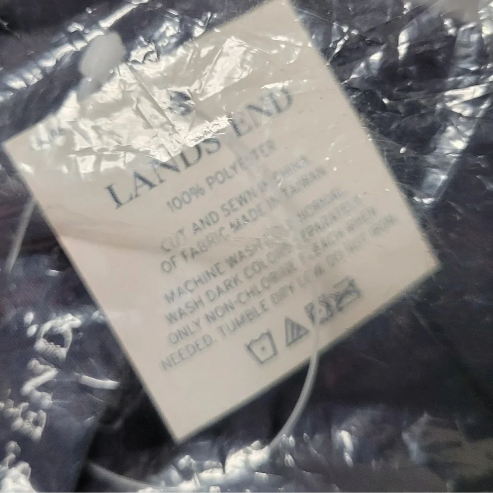 Lands' End Unisex Adult Navy Blue Fleece Scarf - New with Tags, in Package